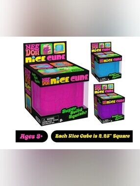 Nee Doh Nice Cube Pink -Purple Or Blue